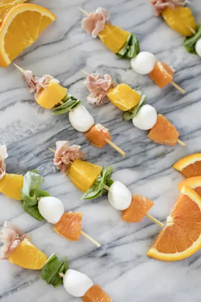 Citrus Caprese Skewers