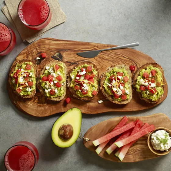 Avocado Toast With Watermelon